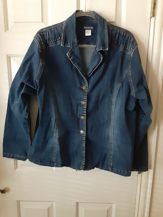 Baccini Jackets & Blazers - Baccini Blue Denim Button-Front Blazer Jacket